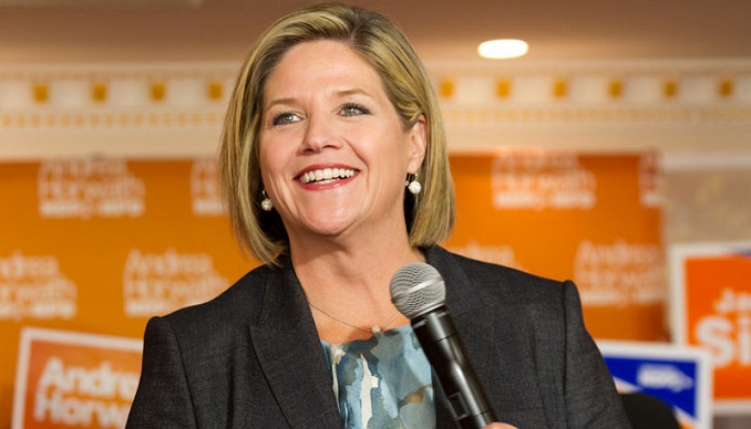 NDP Leader Andrea Horwath hasn't ruled out a coalition with Kathleen Wynne.