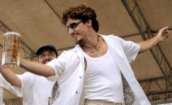 Justin Trudeau in Creston BC in 2000.