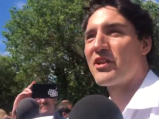 Justin Trudeau answers a question on the groping allegation.